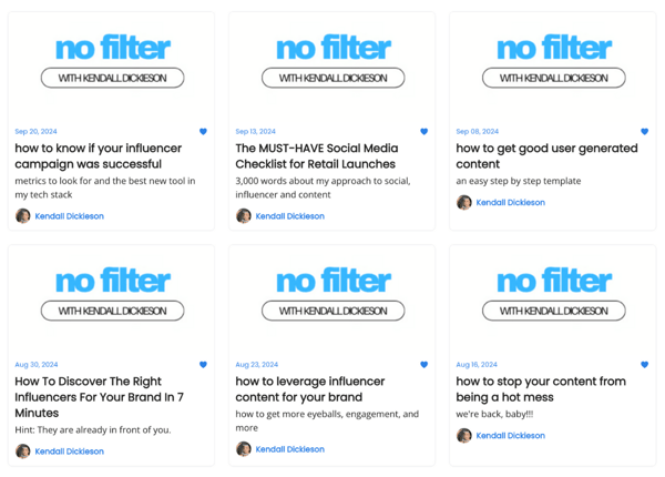 Best marketing newsletters - No Filter