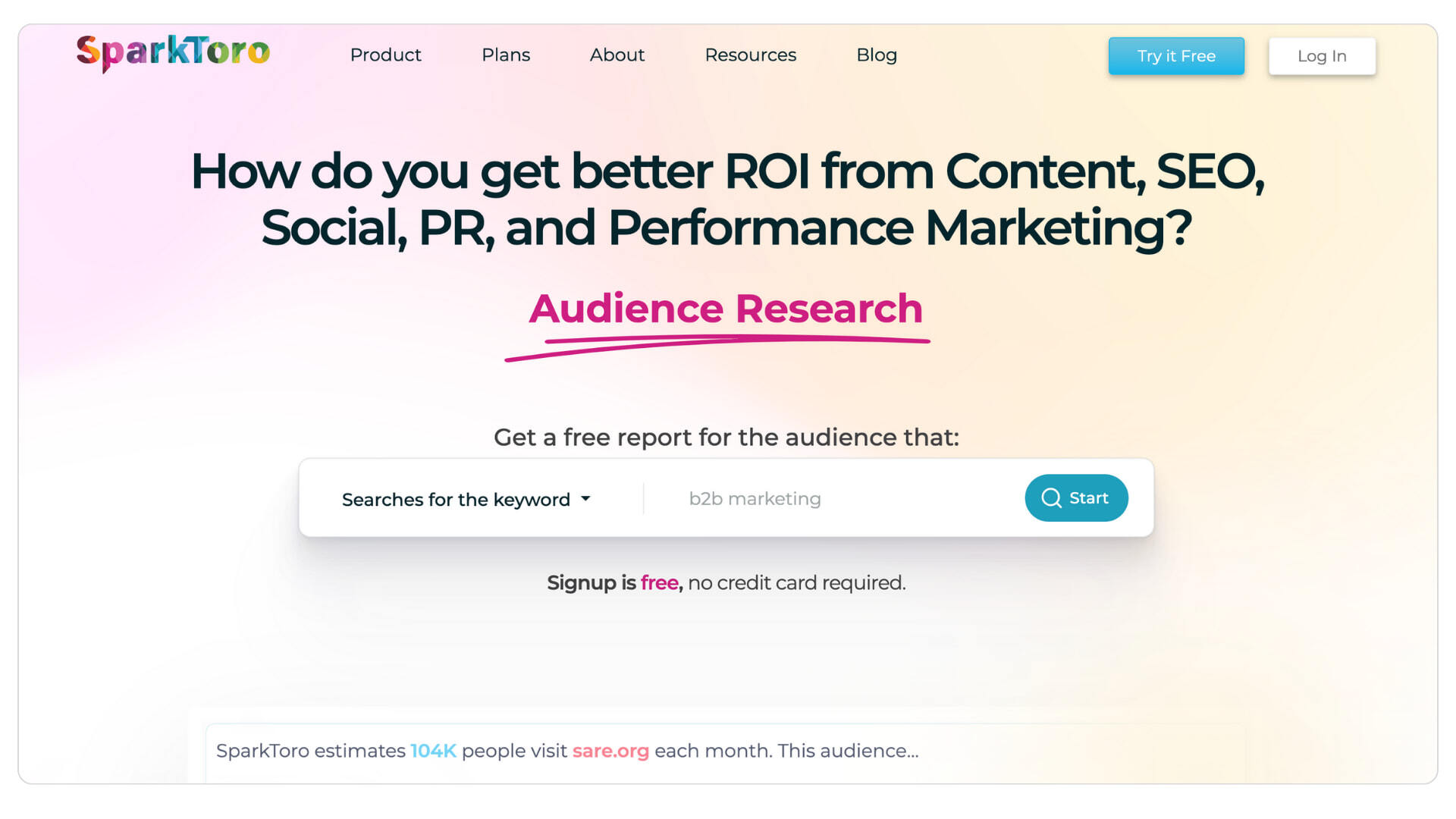 Best marketing tools for small business_Sparktoro for audience research