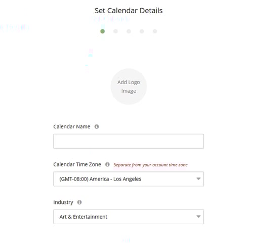Input your calendar details to create your first dashboard