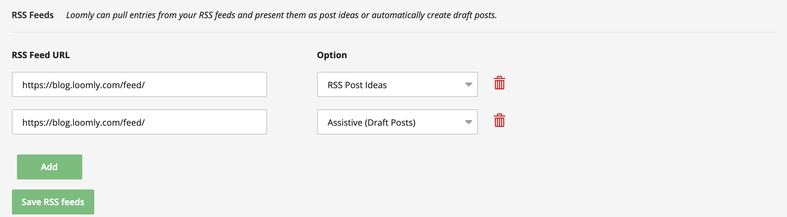 Leverage RSS Feeds For Inspiration In Loomly Assistive Feature