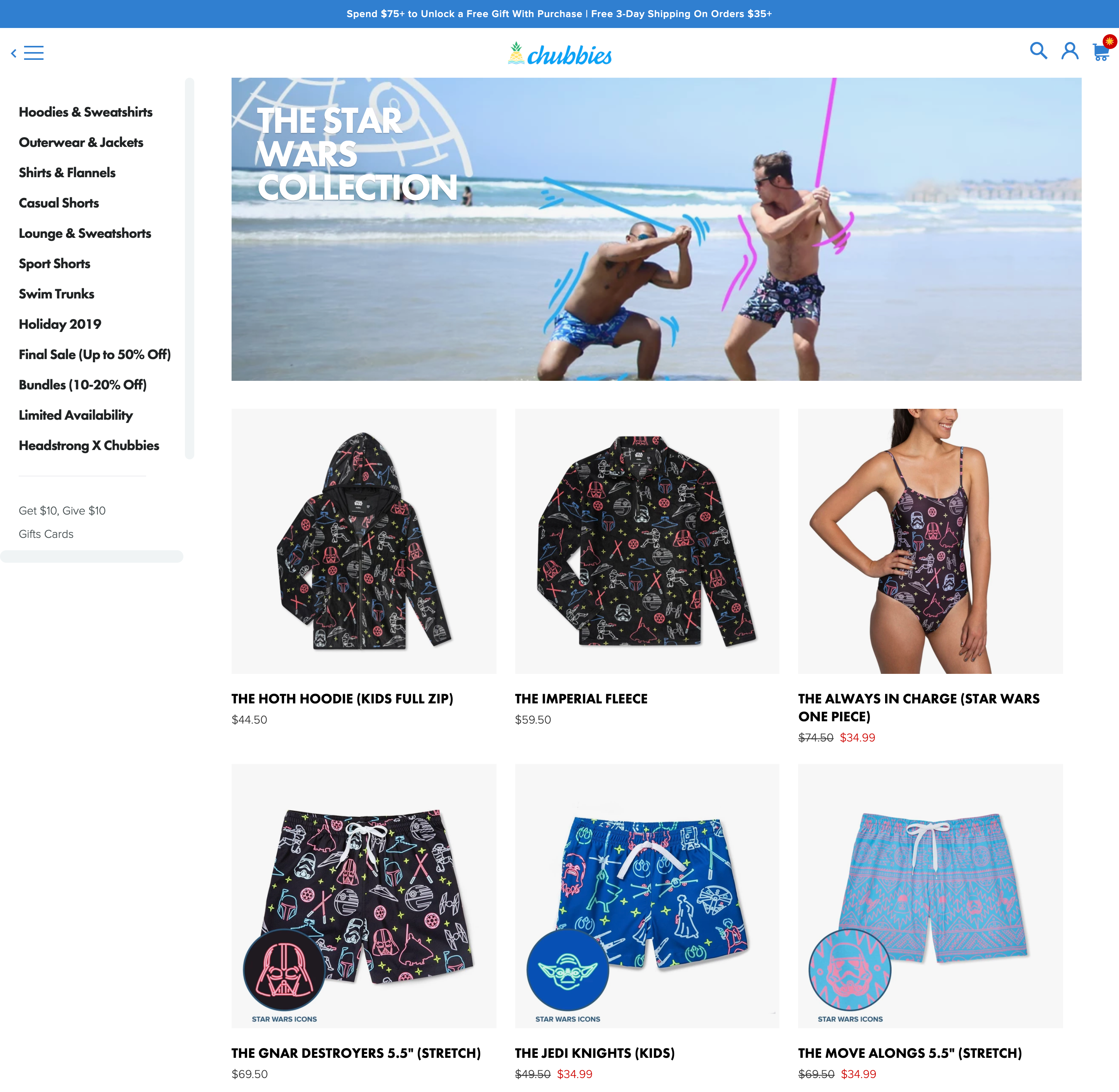 Collaborative Marketing Chubbies Star Wars Collection