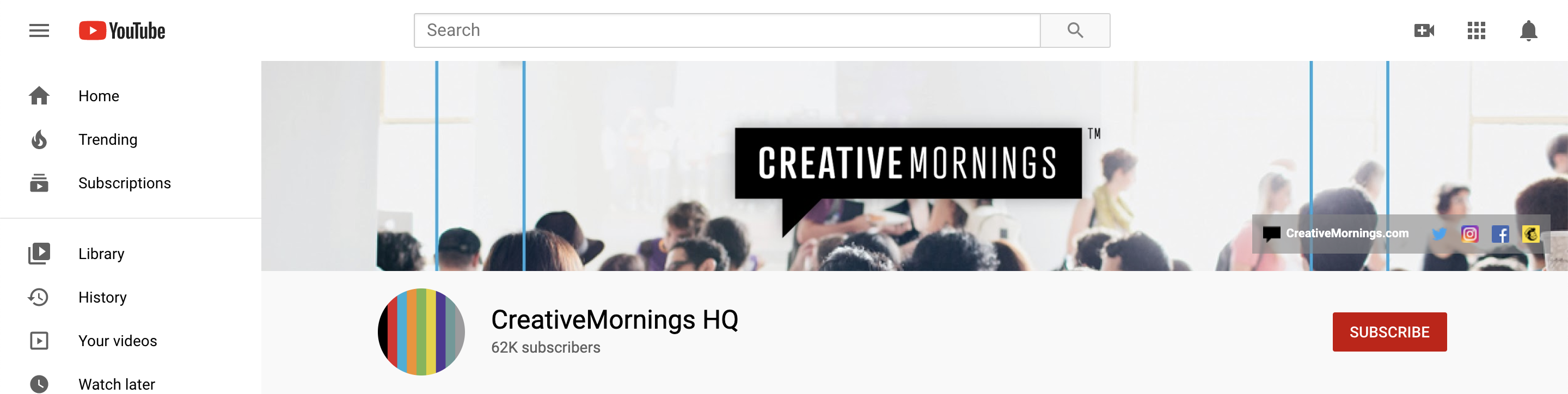 Coronavirus Lockdown Guide YouTube Channels Creative Mornings HQ