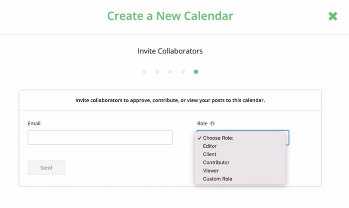 Create new calendar in Loomly