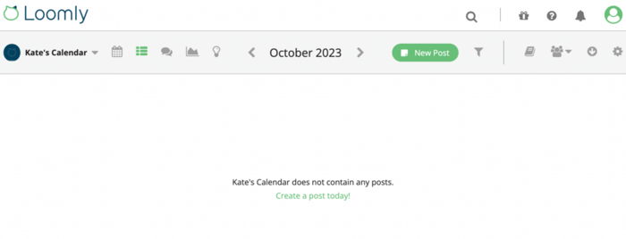 Create a post in Loomly