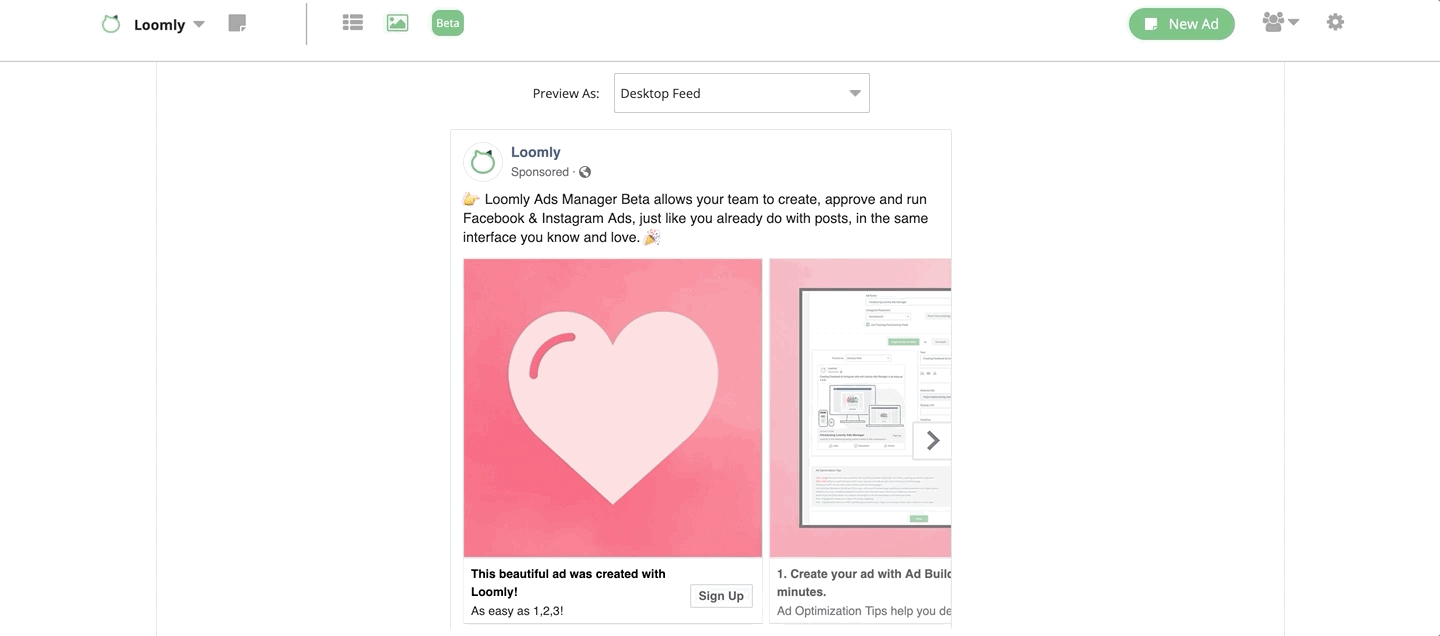 Facebook Carousel Ads Example Visual Consistency
