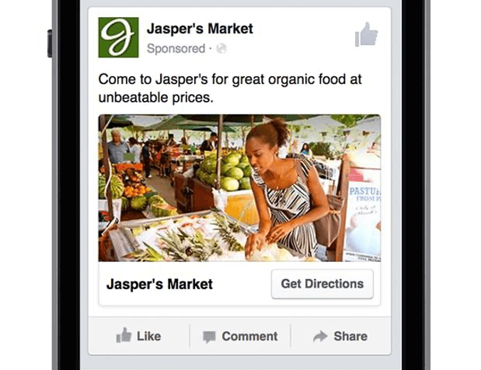 Facebook local ads can be shown to people in your area.