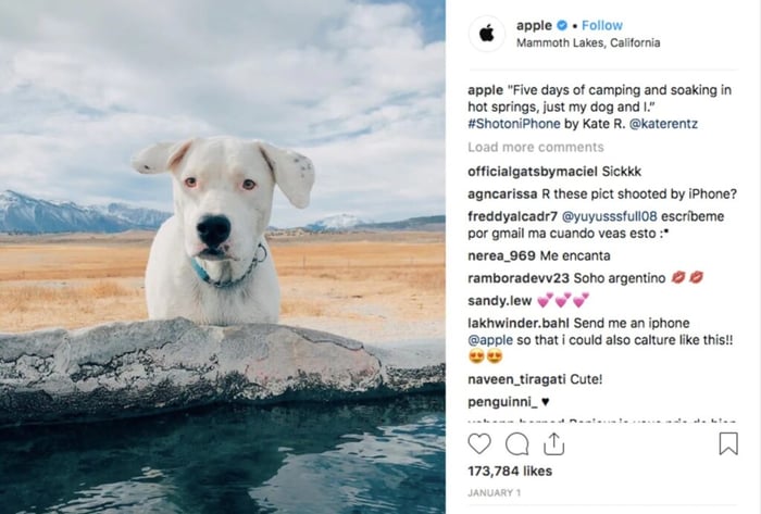 Apple UGC hashtag campaign