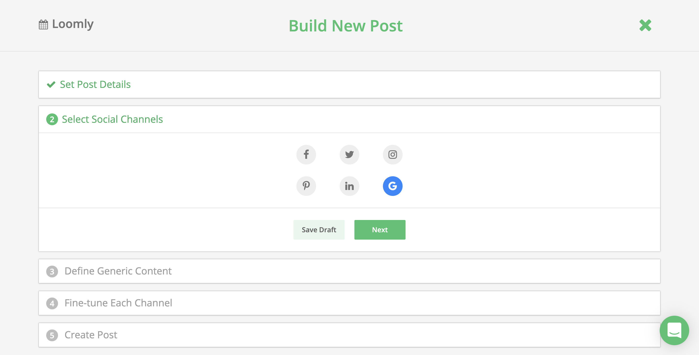 Google My Business Guide Loomly Select Channel