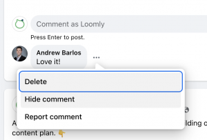 How to hide comments in Facebook