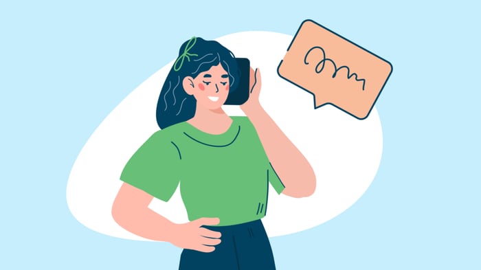 Person talking on the phone