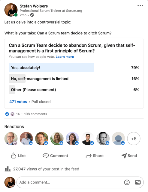 LinkedIn Polls Loomly Example 
