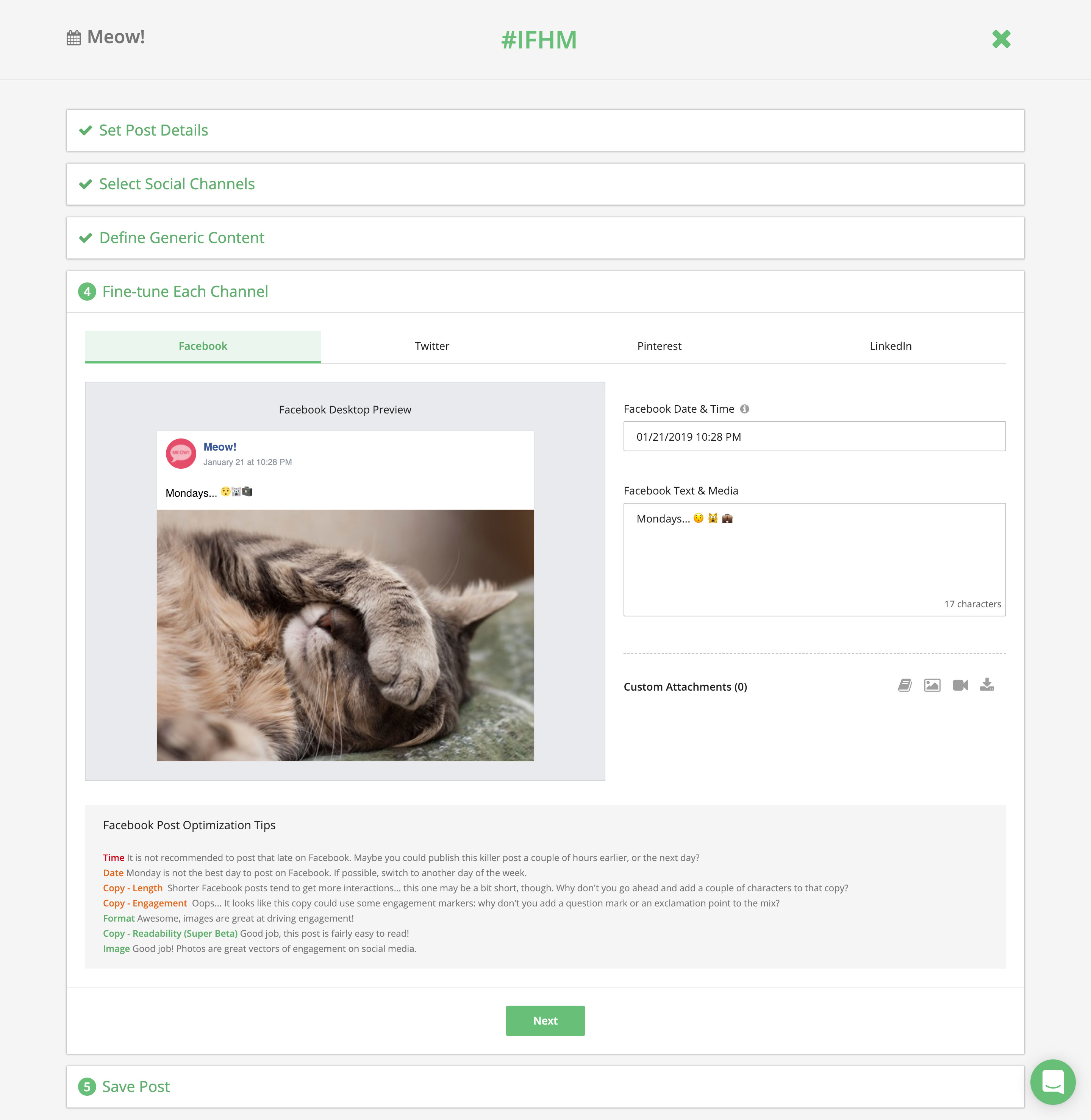 Loomly 3.0 Post Builder Screenshot