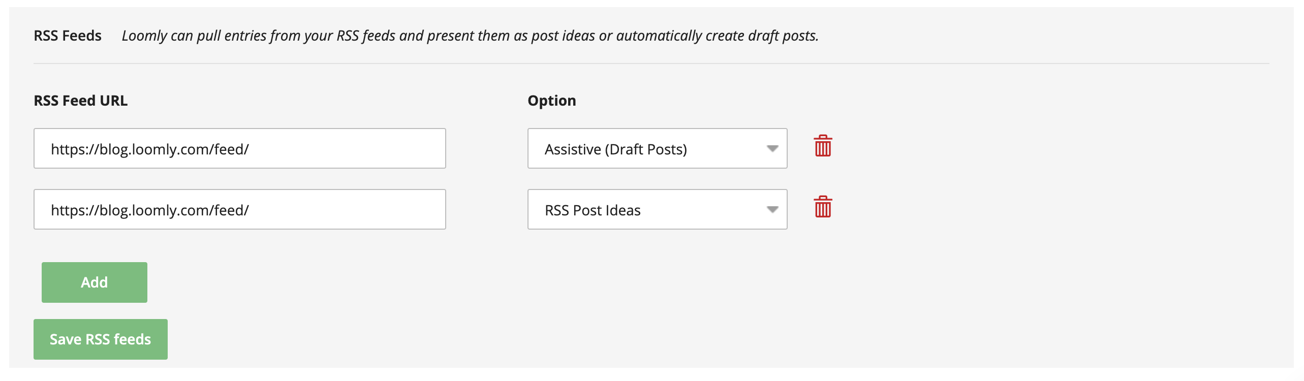 Loomly Brand Success Post Ideas From RSS Feeds