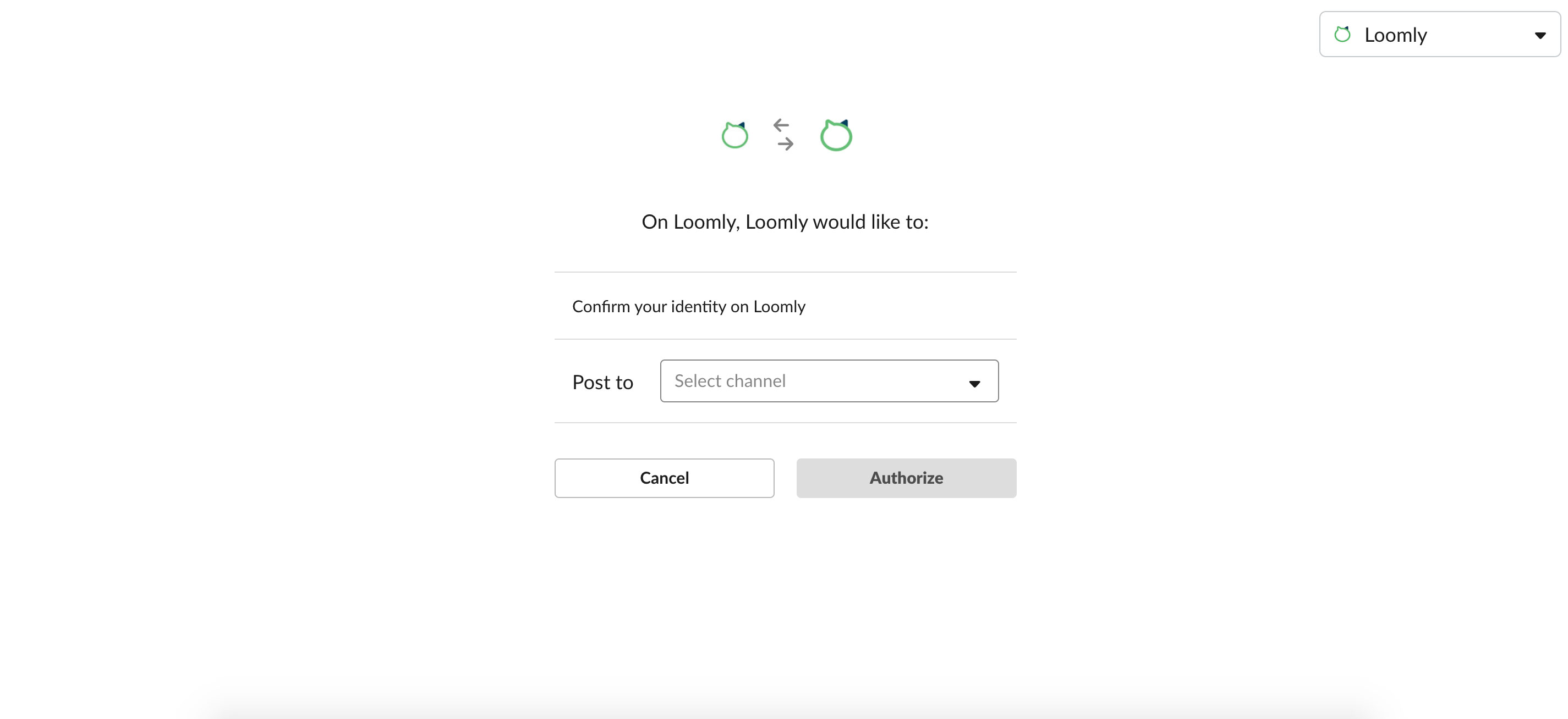 Loomly Slack App OAuth Connection