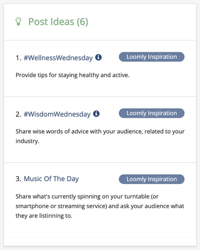 Loomly Social Media Calendar Get New Post Ideas In Your Dashboard