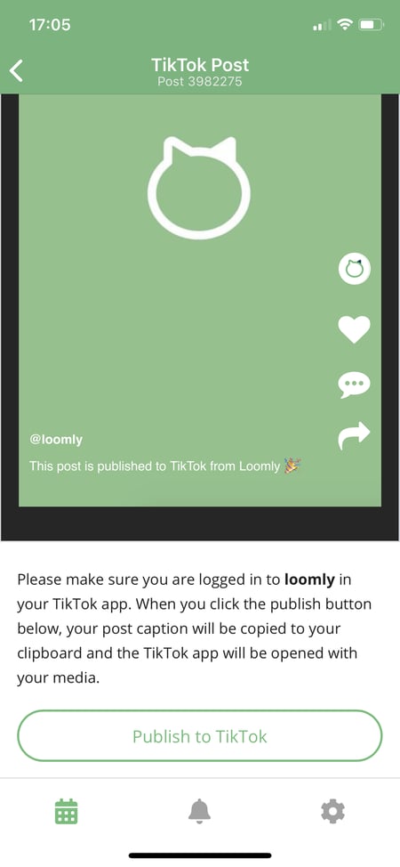 Loomly TikTok Integration Publishing To TikTok Loomly Mobile App