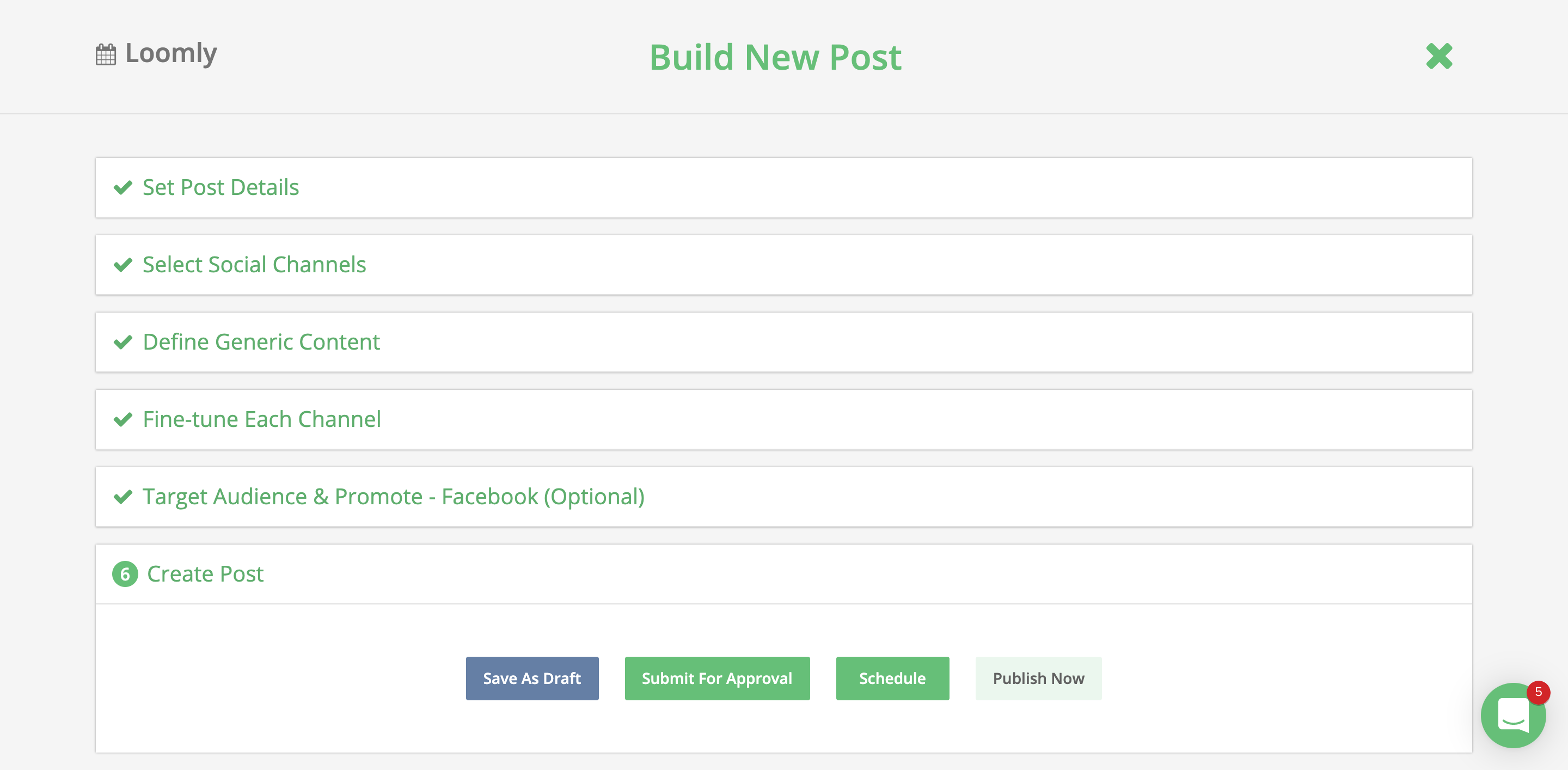 Loomly Video Post Sponsoring Schedule