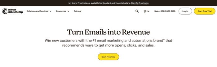 MailChimp email marketing software