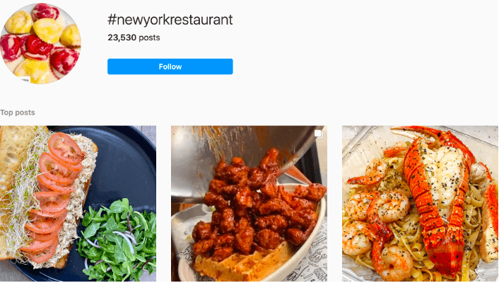 #newyorkrestaurants instagram hashtag posts