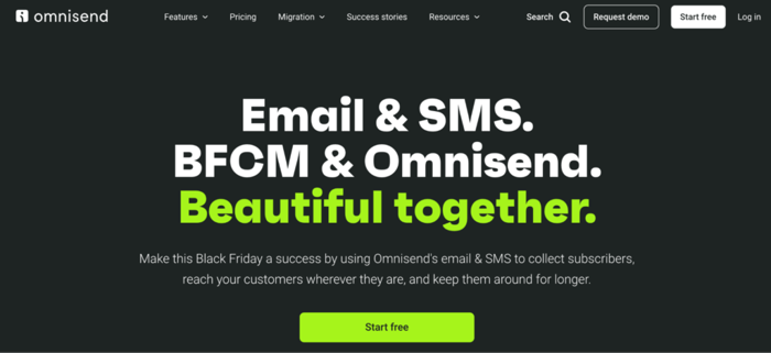 Omnisend email marketing platform
