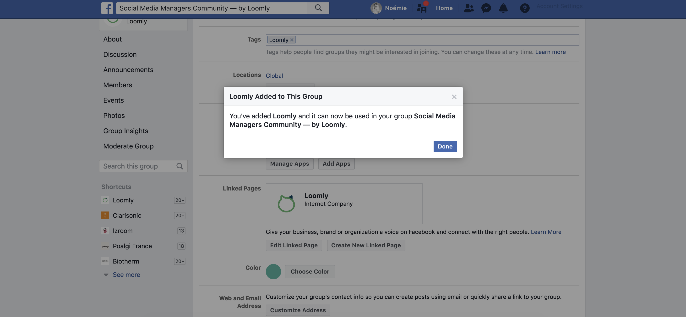 Publishing to Facebook Groups done