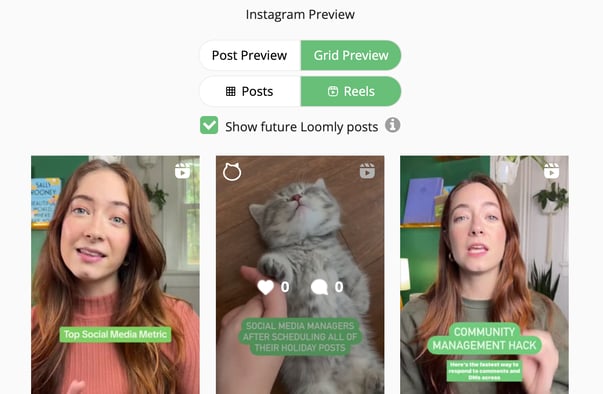 Loomly show future posts