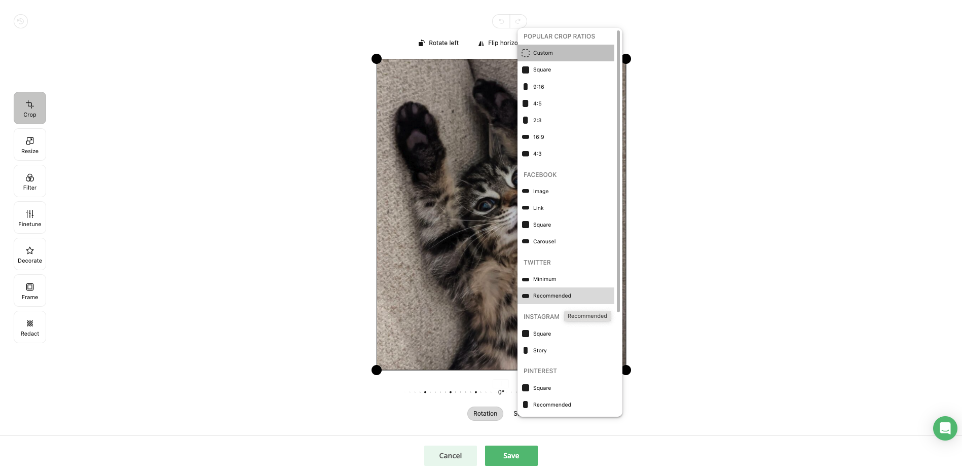 Loomly Studio v2 - Image editing (Crop) 