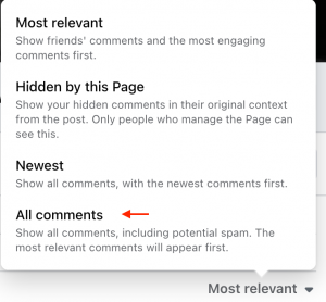 One way to unhide a comment is by selecting all comments instead of most relevant.