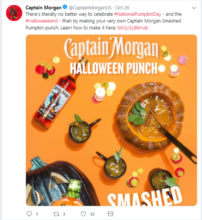 Social media post ideas halloween punch
