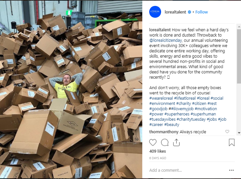 Social media trends 2019 employer branding L'Oréal