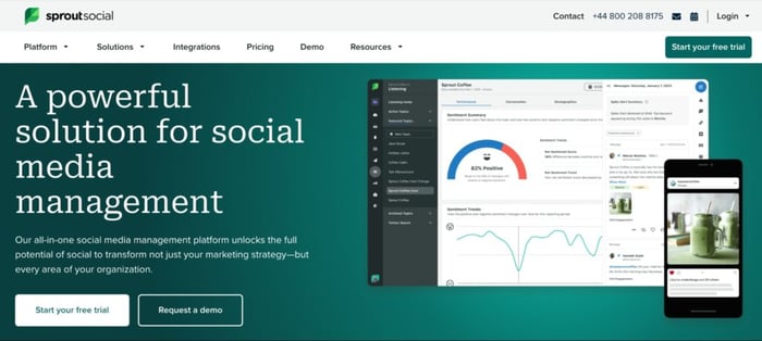 Sprout Social social media management platform