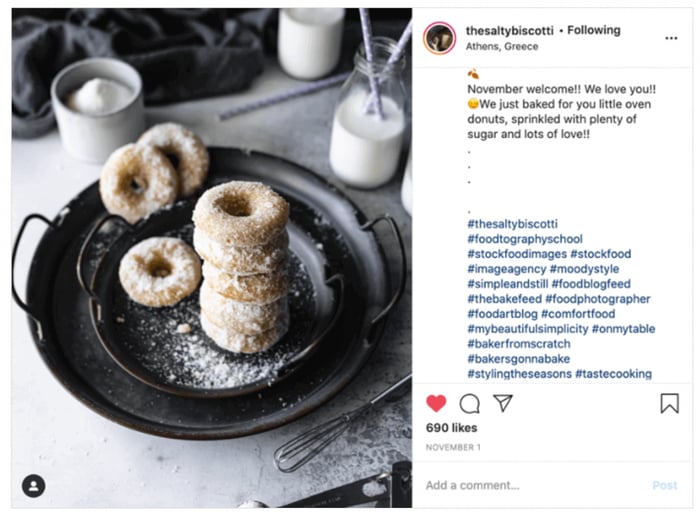 The salty biscotti instagram post hashtags