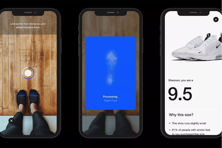 augmented reality nike try-on app