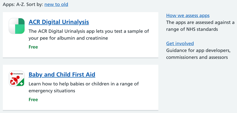 brand relevance nhs apps library