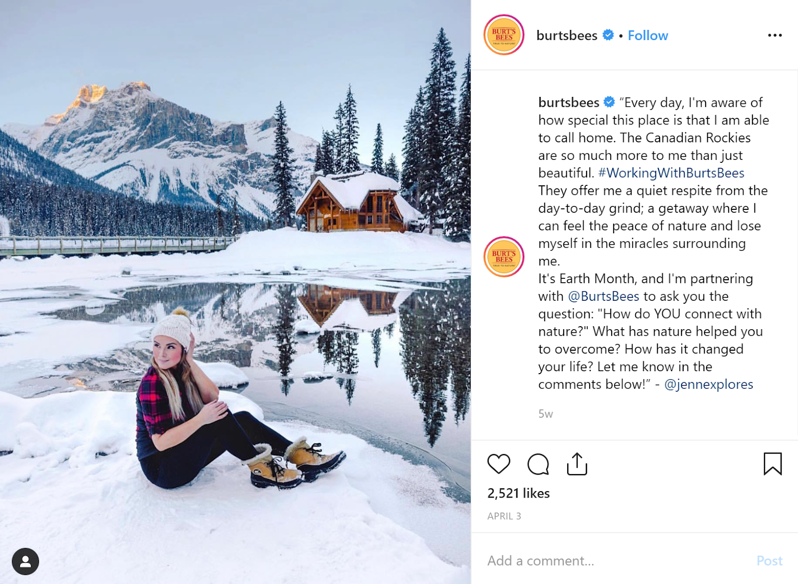 brand storytelling burt's bees cause hero example