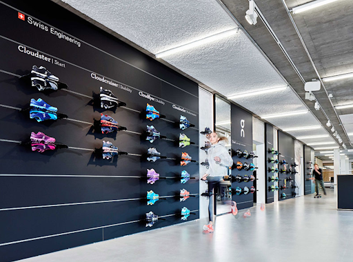 brand storytelling on running store product display