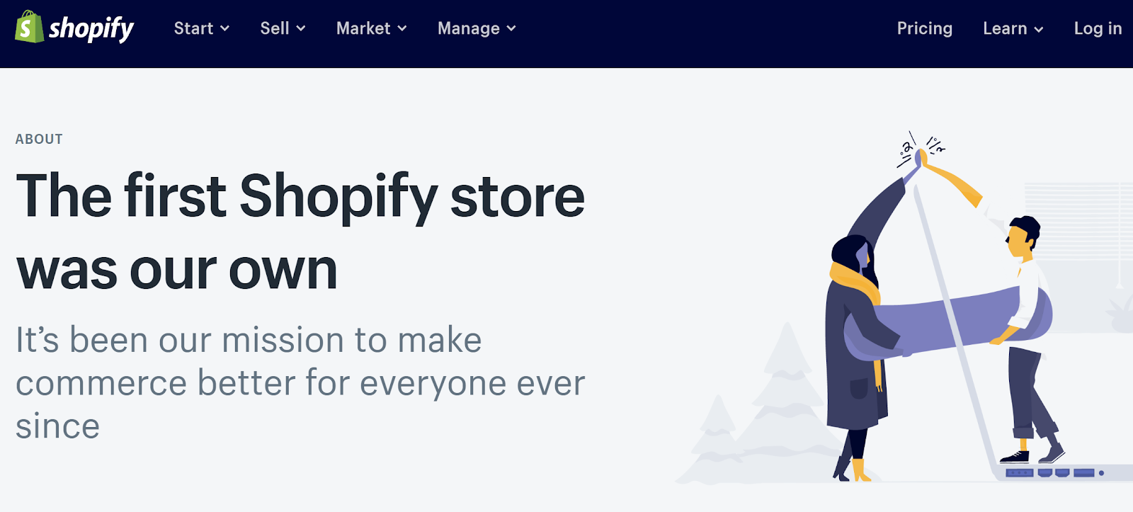 brand storytelling shopify example