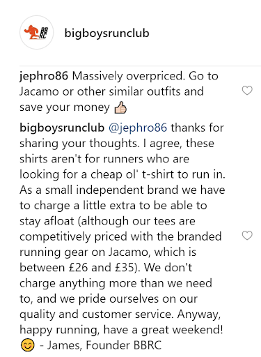 brand success reputation Big Boys Run Club Instagram