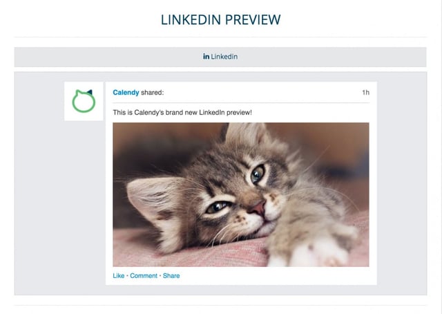 calendy first major update linkedin preview