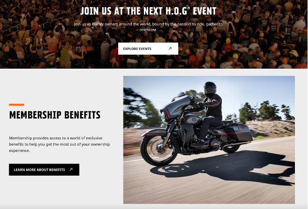 commuity management harley davidson owners group