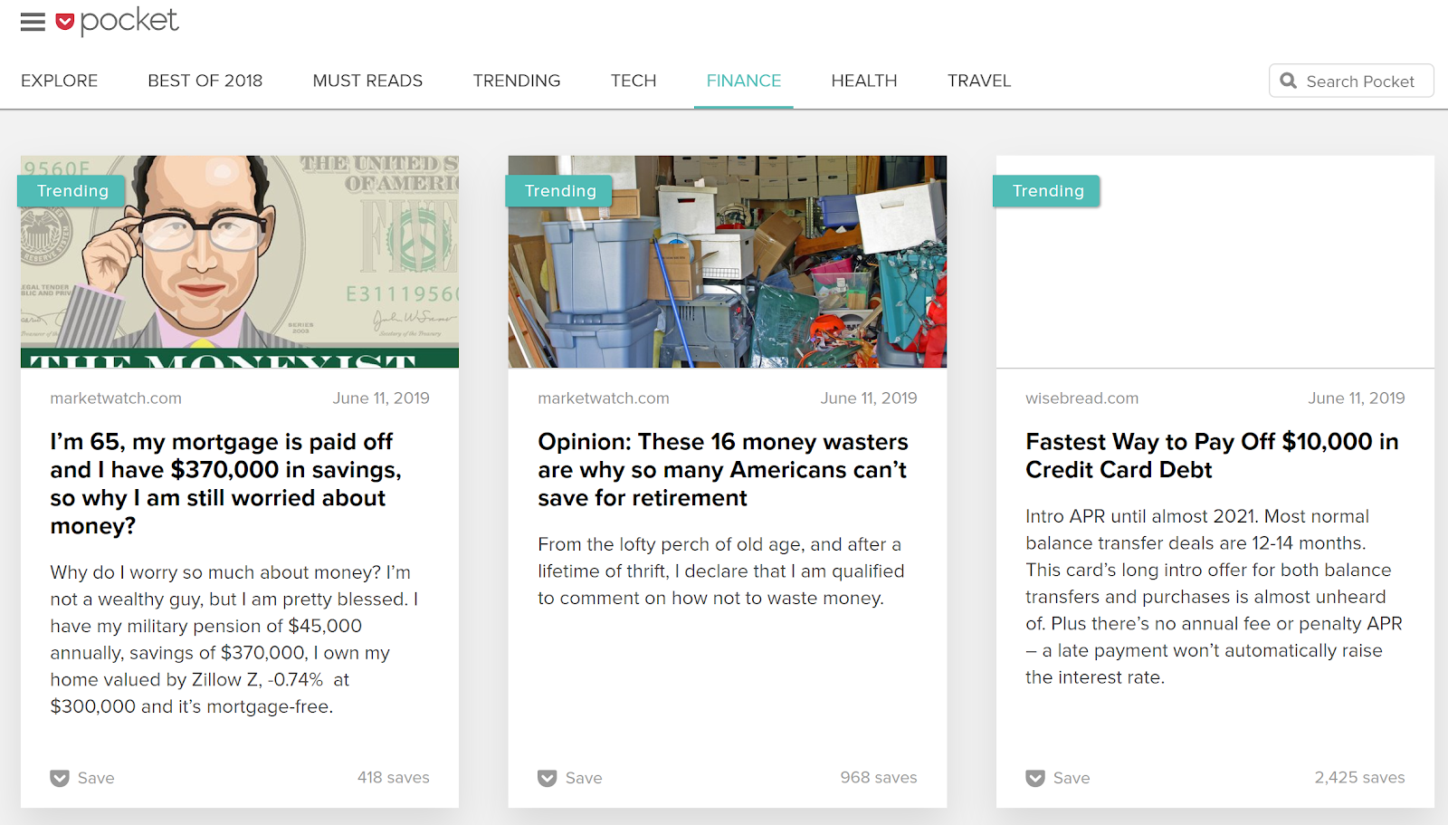 content curation tool pocket
