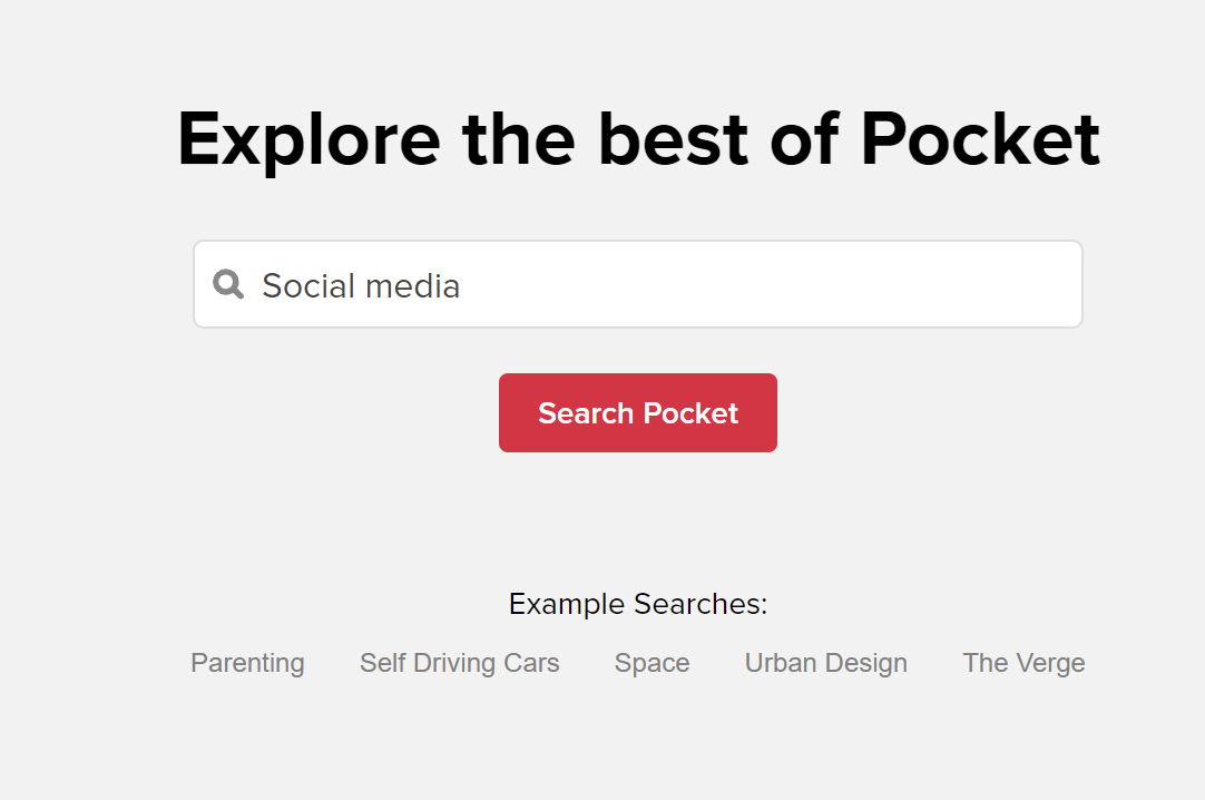 content curation tool pocket explore feature