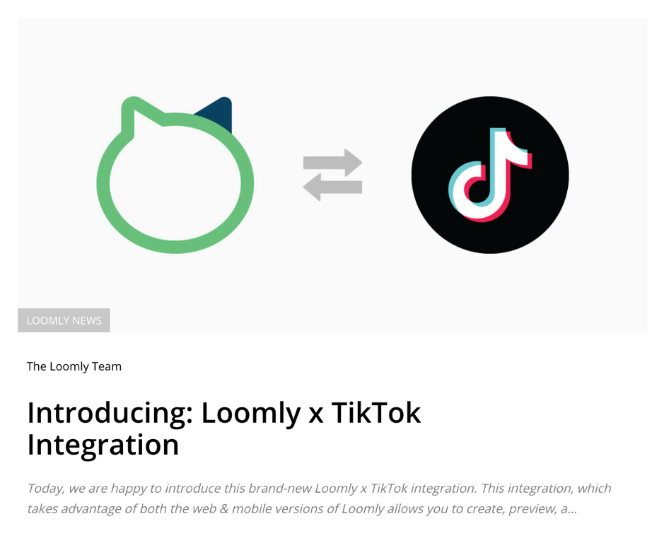 customer retention strategies customer education Loomly introduction of TikTok integration