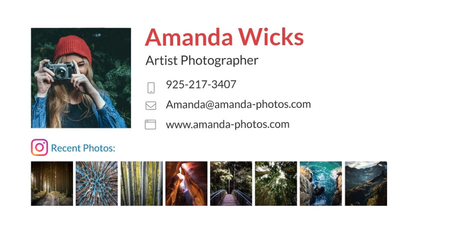 digital marketing on a budget email signature Amanda Wicks