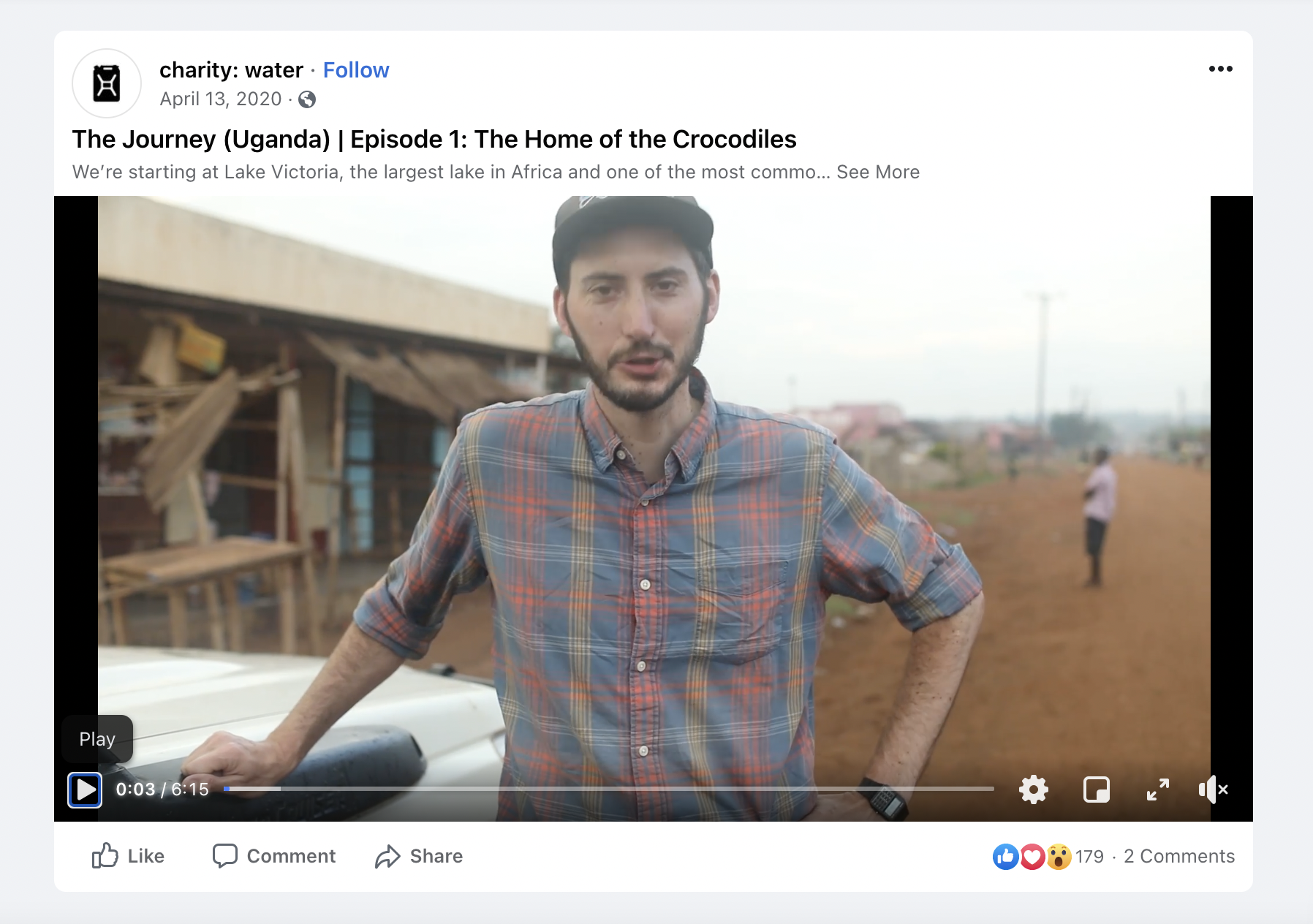 facebook marketing most successful brands charity water video example