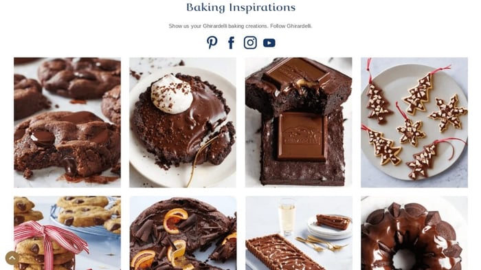 Baking photos from Ghirardelli's followers