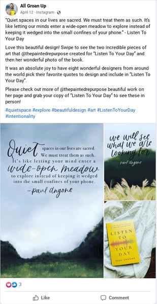 Facebook image collage post