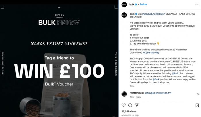 Bulk's Black Friday voucher giveaway