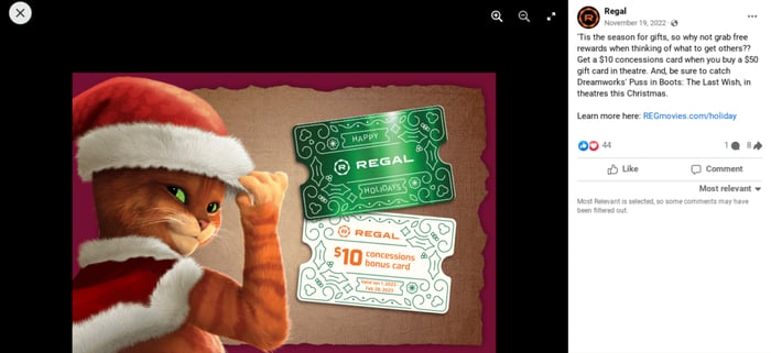 Regal's holiday gift card giveaway