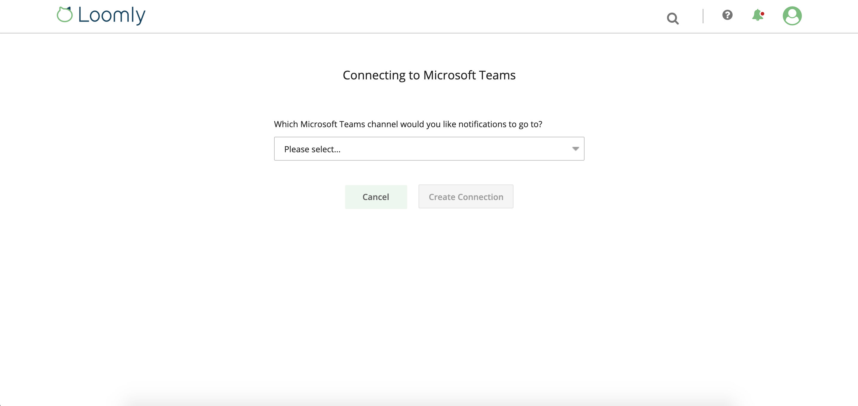 loomly microsoft teams integration select channel